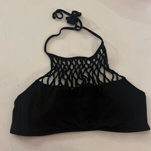 a.n.a. Women’s Black Macrame Knot Bikini Top Size 14